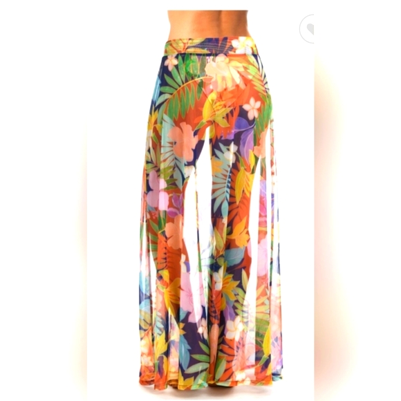 NWT Cover- up sheer multi floral tropical size xl - Picture 3 of 17